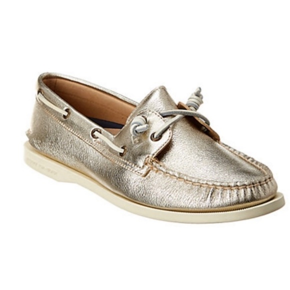 Sperry Top Sider Boat Shoe in Gold - Picture 1 of 7